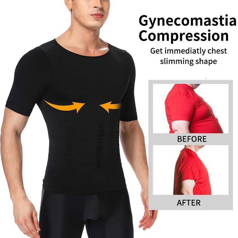 Mens Compression Shirt Undershirt Slimming Body Shaper Waist Trainer Tank Top Workout Vest Abs Abdomen Shapewear W250616