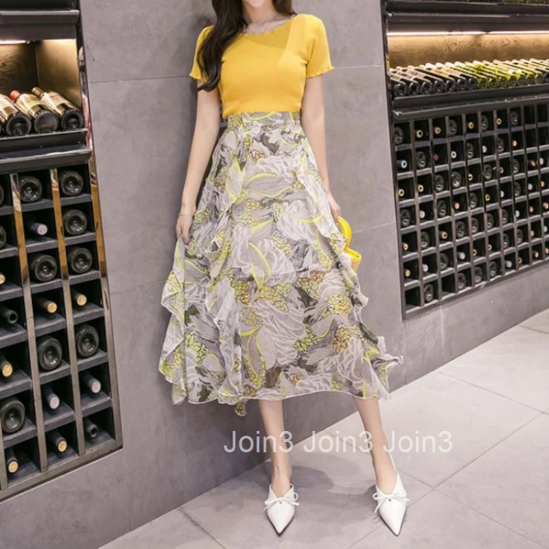 Skirts for Women A Line Zipper Ruffle Woman Skirt Aesthetic Summer 2025 Clothing Sales New In Korean Style Casual V Harajuku