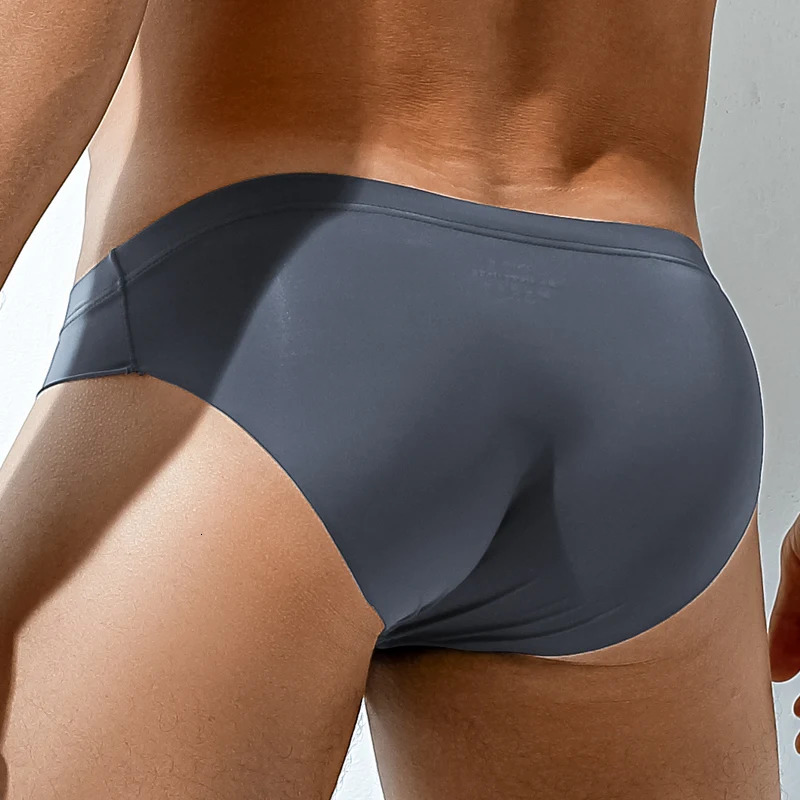 2PCS underwear mens summer charm ice silk low-waist triangular underpants mens individuality 250614