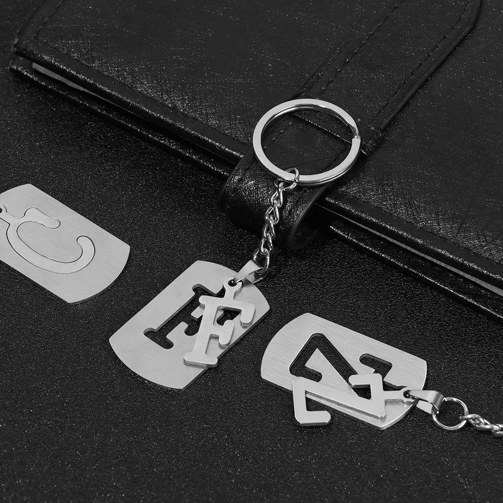 DIY Stainless Steel AZ Letters key Chain Charm 26 KeyChain Men Women keychain Couple gift Jewelry Car Key Ring 250606
