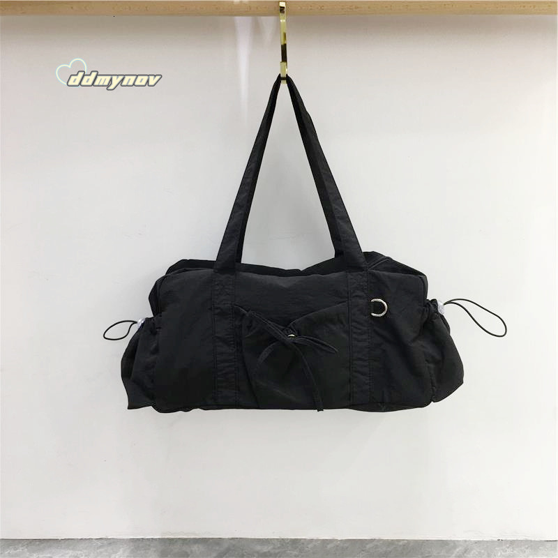 This Season Korean Niche INS New Bow Nylon Sports Casual Handbag Shoulder Tote Bag ddmynov