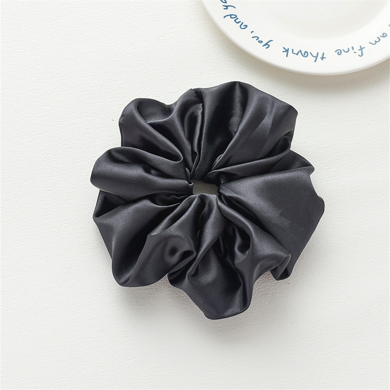 Satin silk smooth large intestine hair band female pill head durable leather band hair rope high elasticity tie pony tail head rope hair accessories