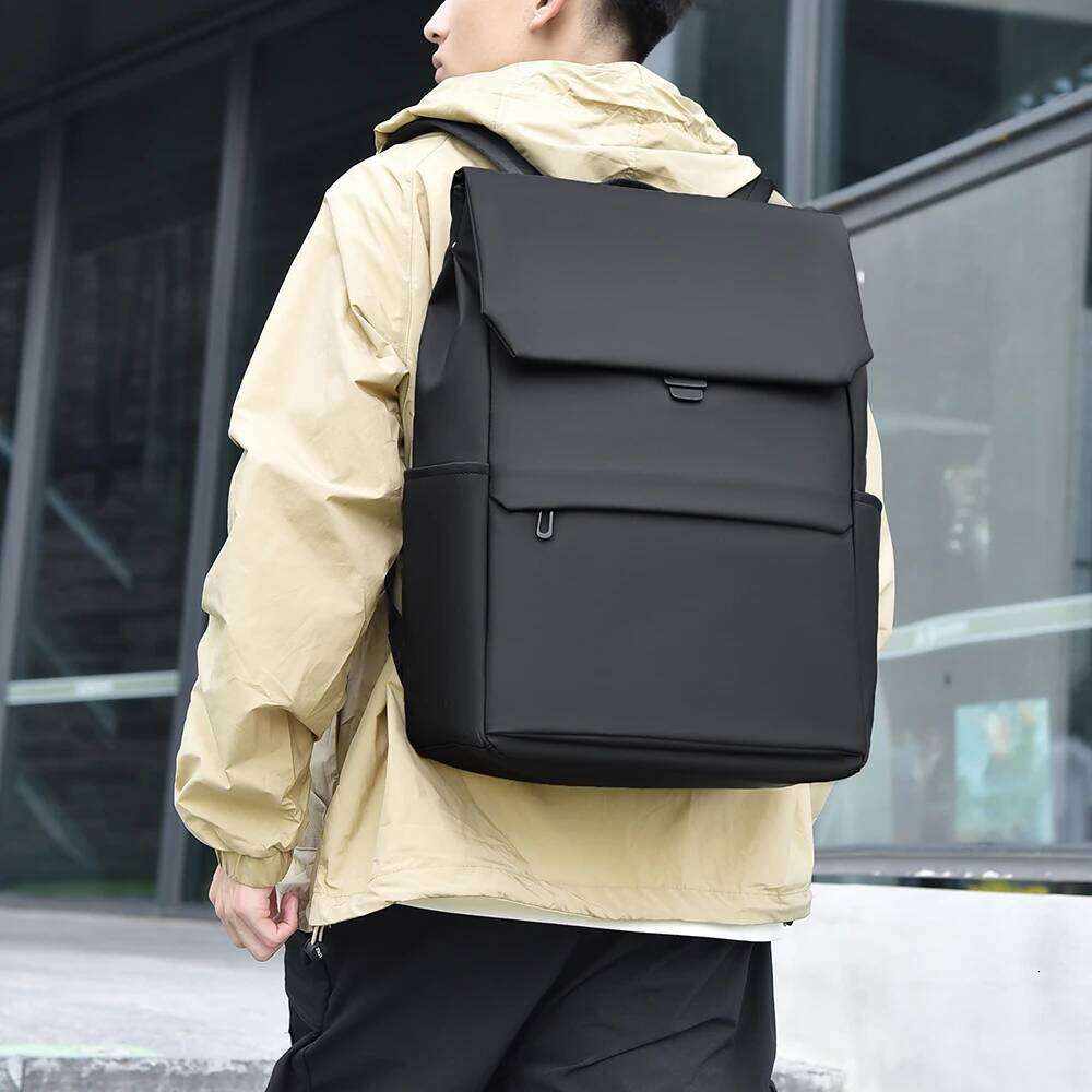 Minimalist Men's Waterproof Flap - Style Laptop Backpack For Work And Daily Errands