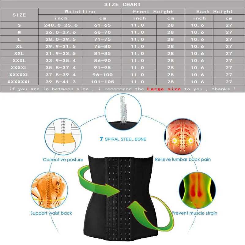 Shapers Men Shapewear Waist Trainer Body Shaper Modeling Belt Fat Compression Strap with 6 Hooks Shapewear Cincher Girdle Corset W250616