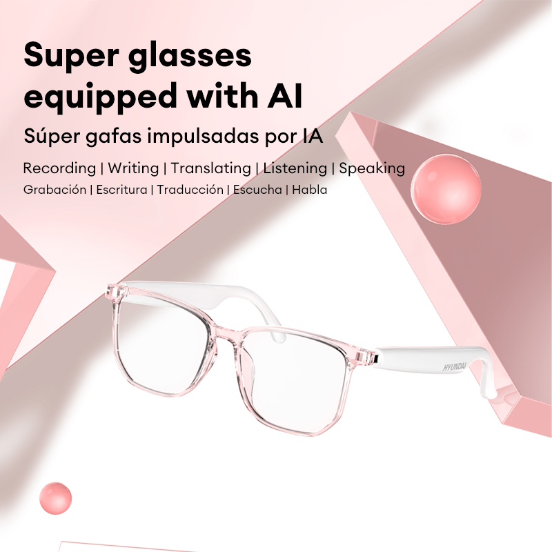 HYUNDAI Sunglasses 5.4 Smart Bluetooth Glasses Earphones Outdoor Running Cycling Semi-Open Speaker Stereo Wireless Phone Headphones Pro Max HY-C8PRO A