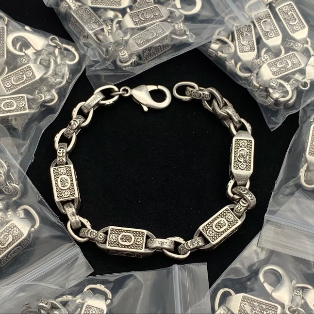 2G Designer Bracelets Man upscale metal chain Bracelet Vintage brass Bangle Charm Bracelets Fashion Men Women hand chain Luxury Unisex punk bracelet 20 style