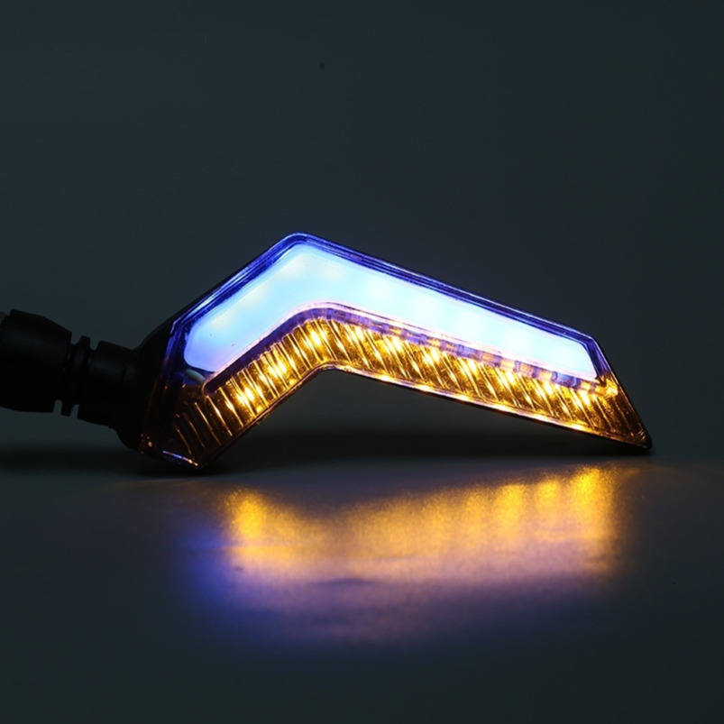 Custom Angel Wings Flowing Motorcycle LED Turn Signal 12V Off-Road Bike Direction Light Scooter Electric turn signal