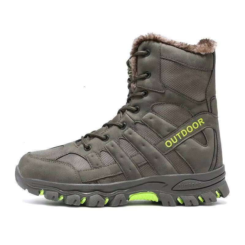 Factory Direct Sales Plus Cotton High-top Men's Hiking Shoes Winter Warm Outdoor Snow Boots