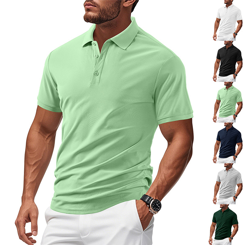 Men's Polos Men's ClothingTees t shirts Summer simple men's British-style golf short-sleeved breathable POLO shirt European code: S-3XL