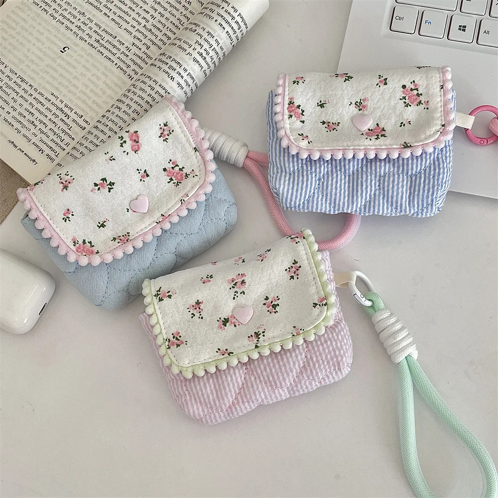 1 Pc Cute Student Coin Purse Card Bag Floral Korean Fashion Wallet Card Holder for Girls Portable Cute Small Storage Bag 250614