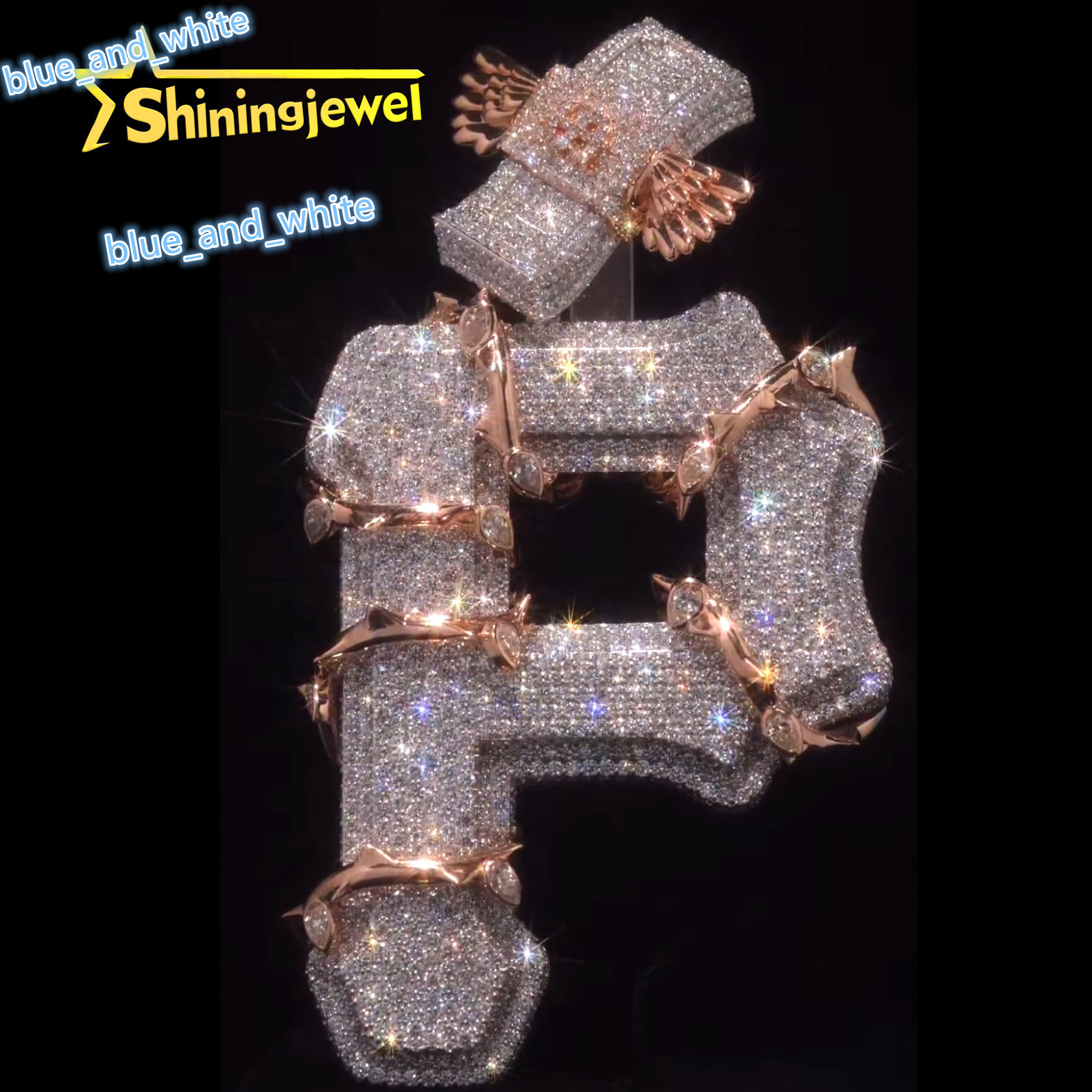 Personalized Men Charms 925 Silver Iced Out Hiphop Letter Pendant Fit Cuban Link Chain Moissanite Diamond Initial Letter Pendant