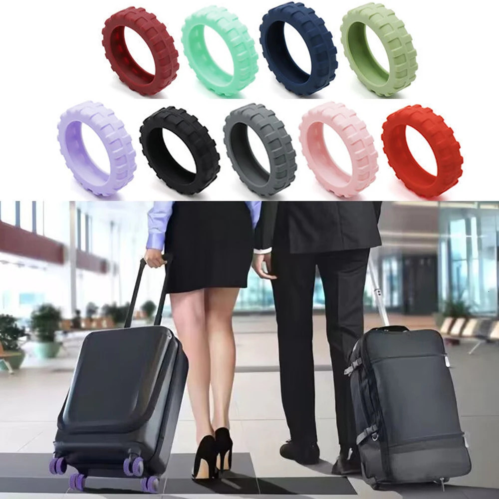 8PCSSet Suitcase Parts Axles Travel Luggage Caster Shoes with Silent Sound Reduce Wheel Wear Wheels Protection Coverzmt 250616