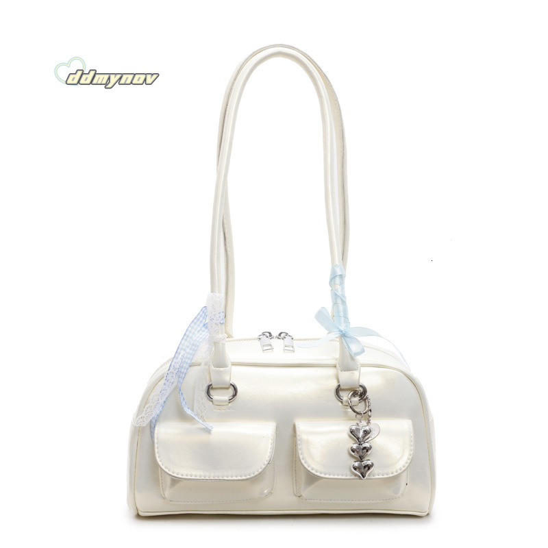 Spring Korean Niche Stylish Ribbon Shoulder for Women 2025 Yunzhen Same Style Versatile Commuter Underarm Boston Bag ddmynov ddmynov