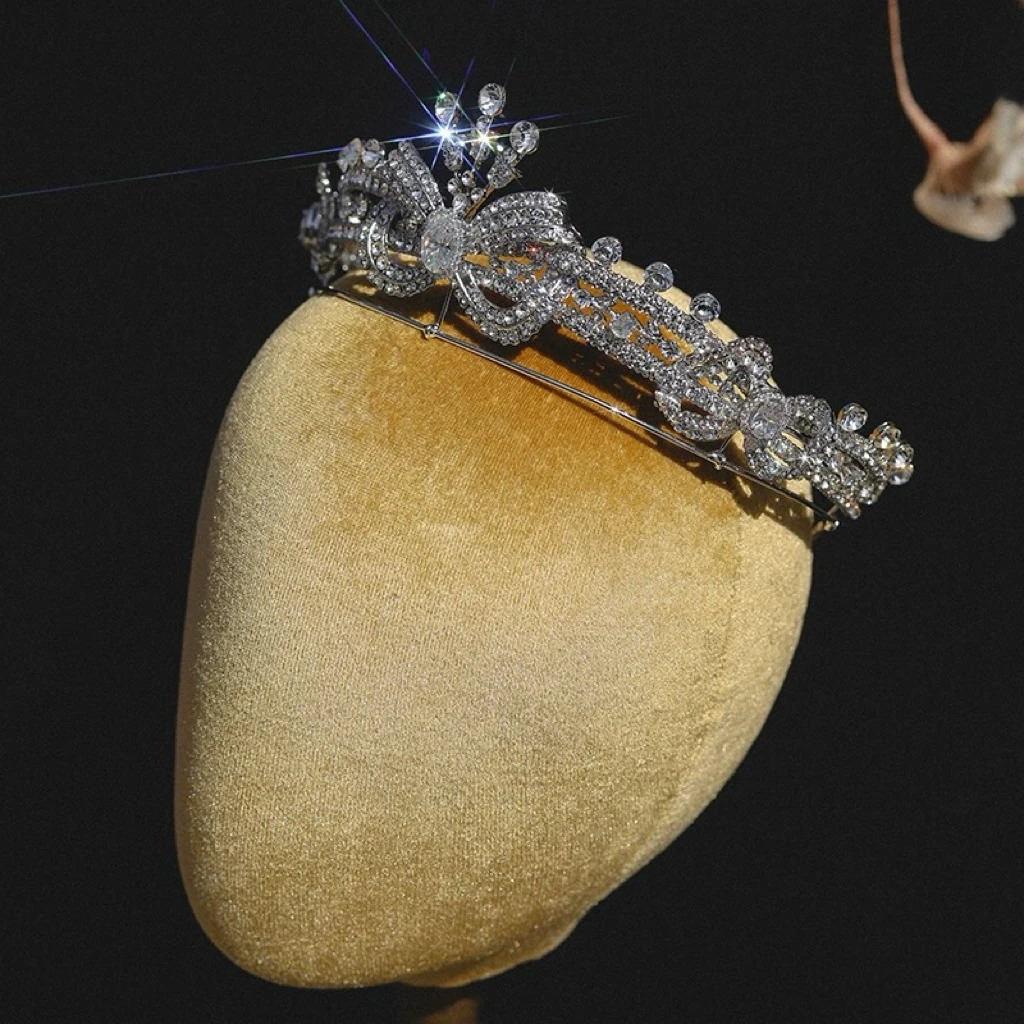 Rhinestones Crystal Tiaras and Crowns Women Headband For Brides Princess Queen Headpiece Wedding Accessories Bridal Hair Jewelry 250610