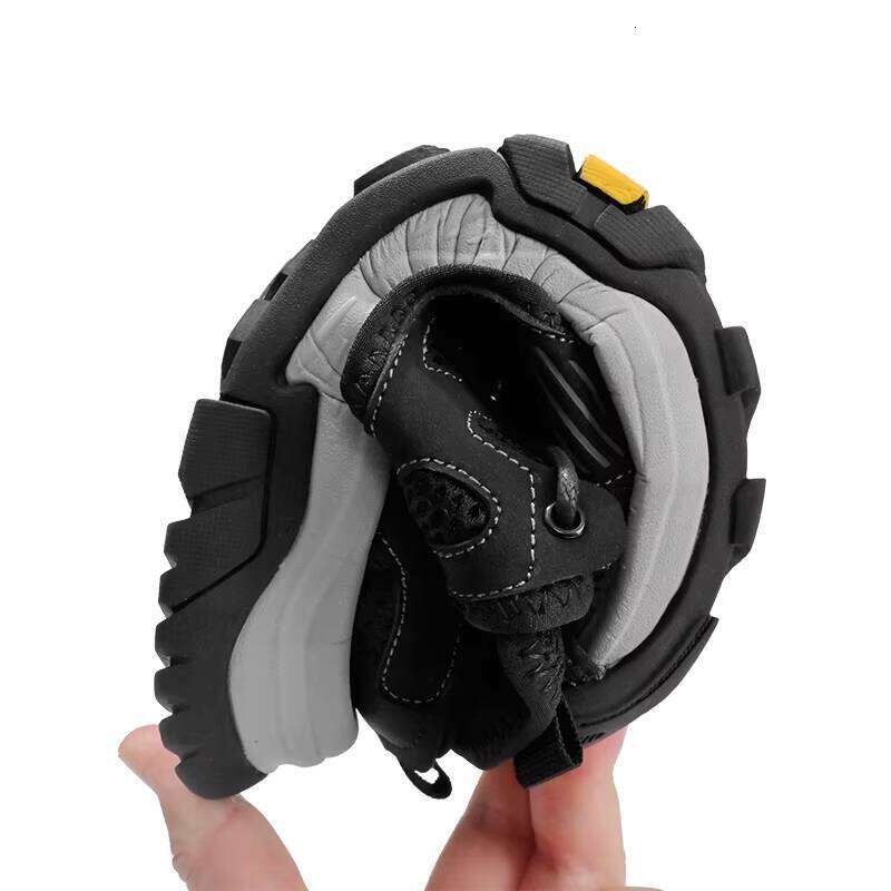 Outdoor Summer Casual Leather Beach Shoes Elastic Buckle Dry and Wet Non-slip Anti-collision Men's Sandals