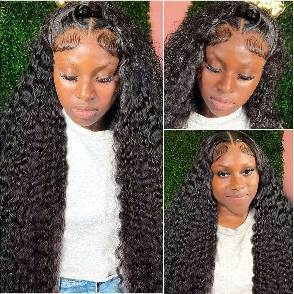 200 Density 32 38 Inch Deep Wave 13x6 HD Front Wig Loose Water Curly 5x5 Lace Frontal Wigs Human Hair for Women