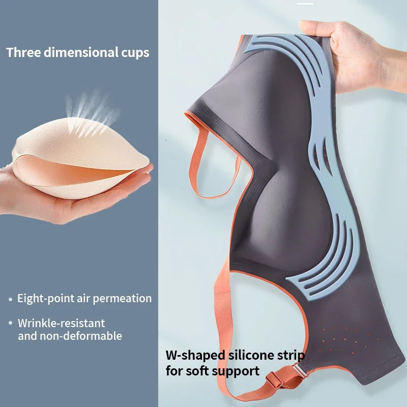 Summer Pushup Bra for Women M6XL Thin Seamless Sports AntiSagging Breathable Comfort WireFree Bralette Large Size 250612