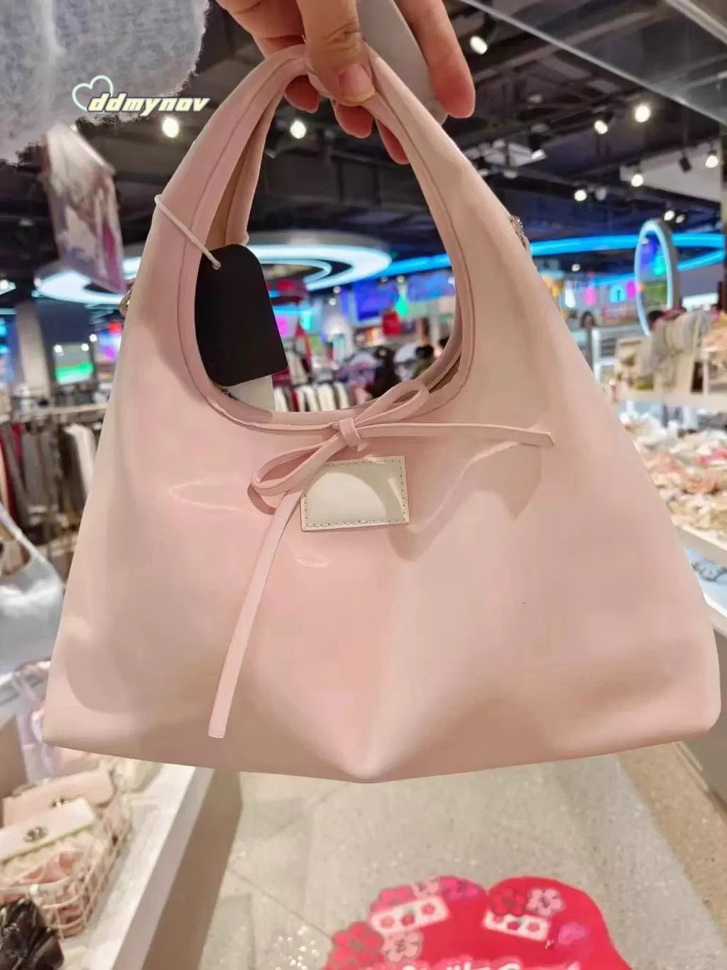 Gentle and Sweet Bowknot Strap Handbag 2025 Spring New Korean Style Simple Casual Large Capacity Dumpling Bag ddmynov ddmynov ddmynov