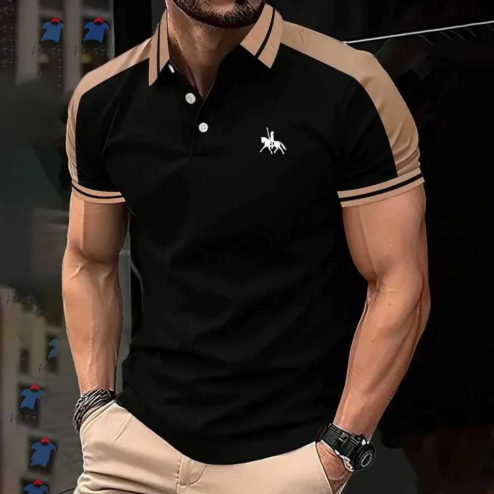 Casual Graphic T-Shirt Fashion Mens Clothing Simple Lapel Mens Short Sleeve Tee Street TOP T-Shirts for Men New in Tops Tees W250616