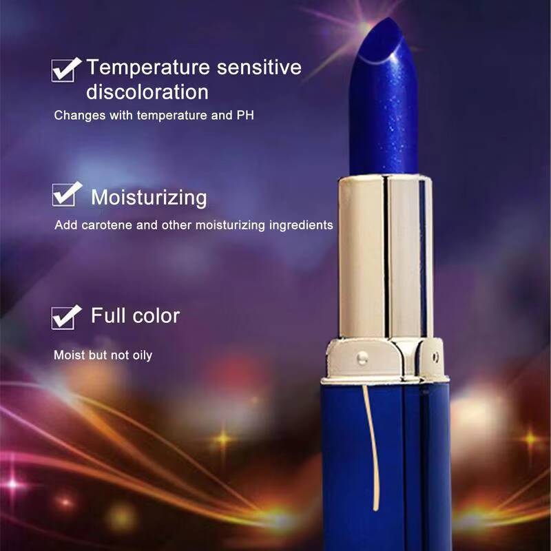Color Changing Waterproof That Turn PinkWipe Blue Turns To Pink Moisturizing Lipstick Lip Gloss Lips Care happy