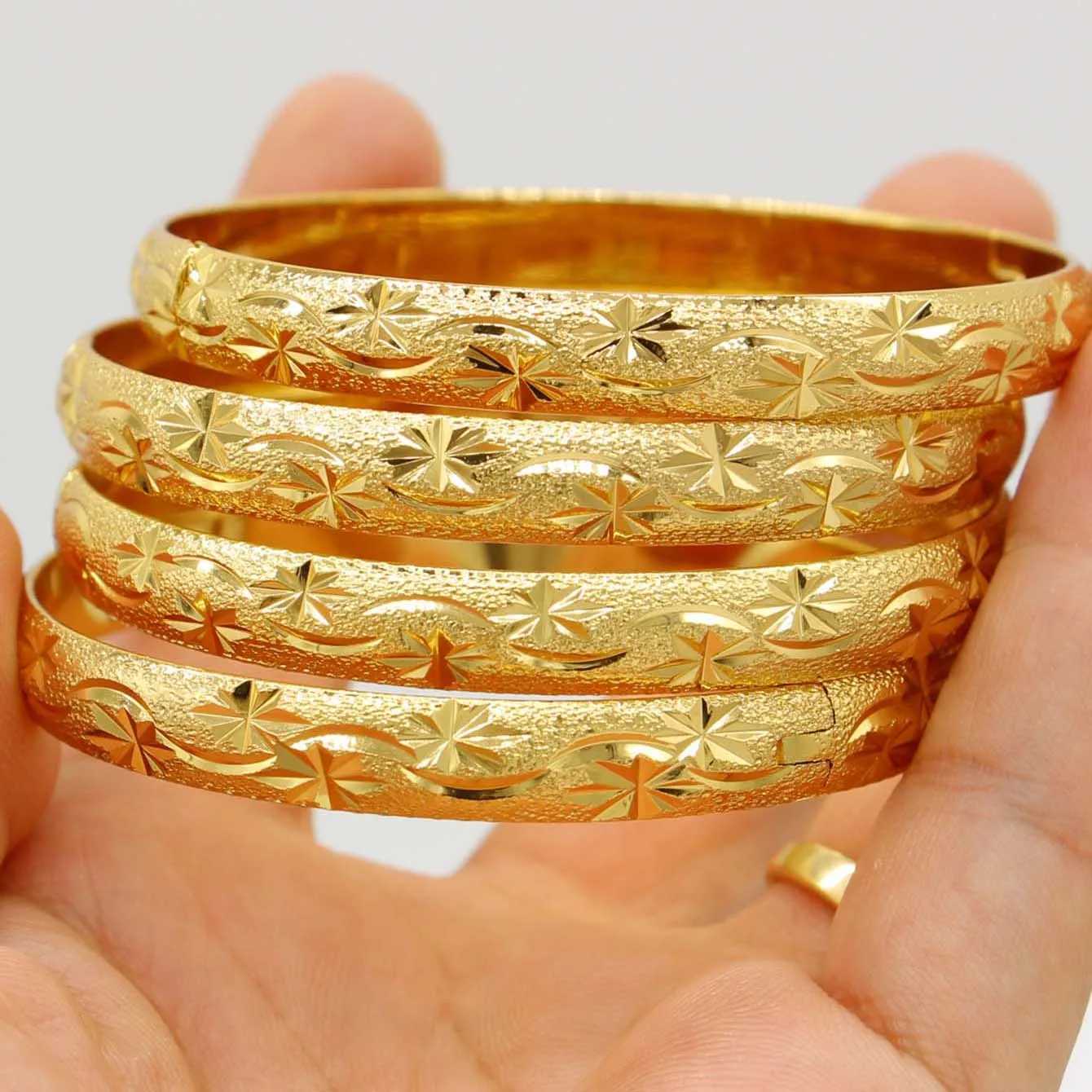 Adixyn 1 piece Luxury Gold Color Bangle For Women Dubai Man Cuff Jewelry Indian Wedding Arab Bridal Gifts Z250616