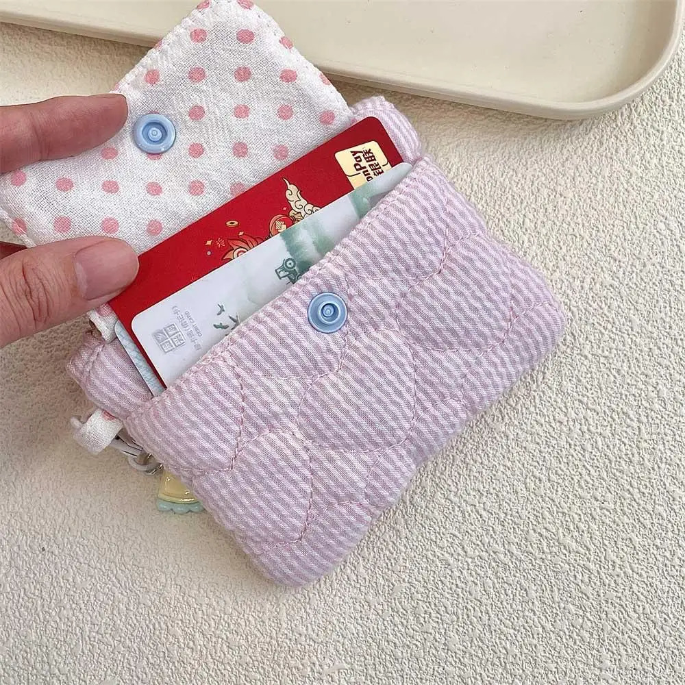 Ins Korean Portable Coin Purse Wallet Pink Blue Heart Pocard Case Lightweight Cotton Headphone Bag Key Storage Bag Gifts 250614