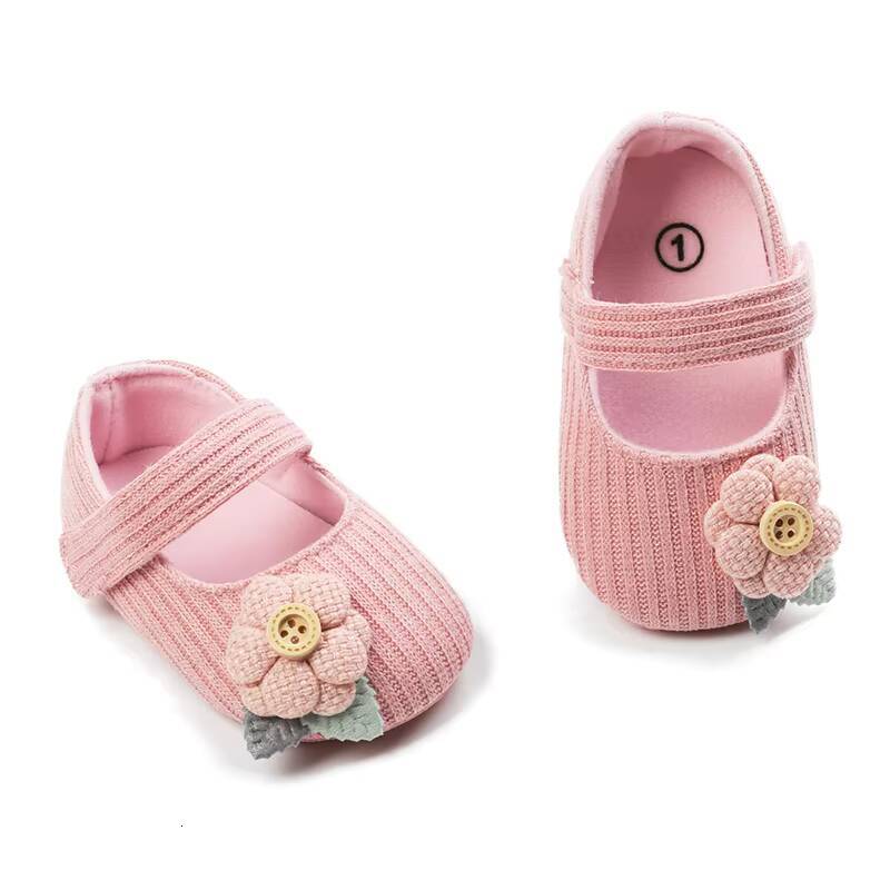 Bobora First Walkers Princess Infants Baby Girl Cute Flower Casual Shoes Soft Sole Anti-Slip Prewalkers