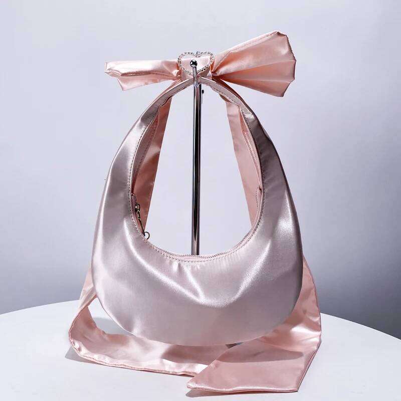 Women's Bags Designer Royal Evening Bags For Women Designer Handbag And Purse New In Satin Bow Tie Ribbon Heart Imitation Dia Shoulder
