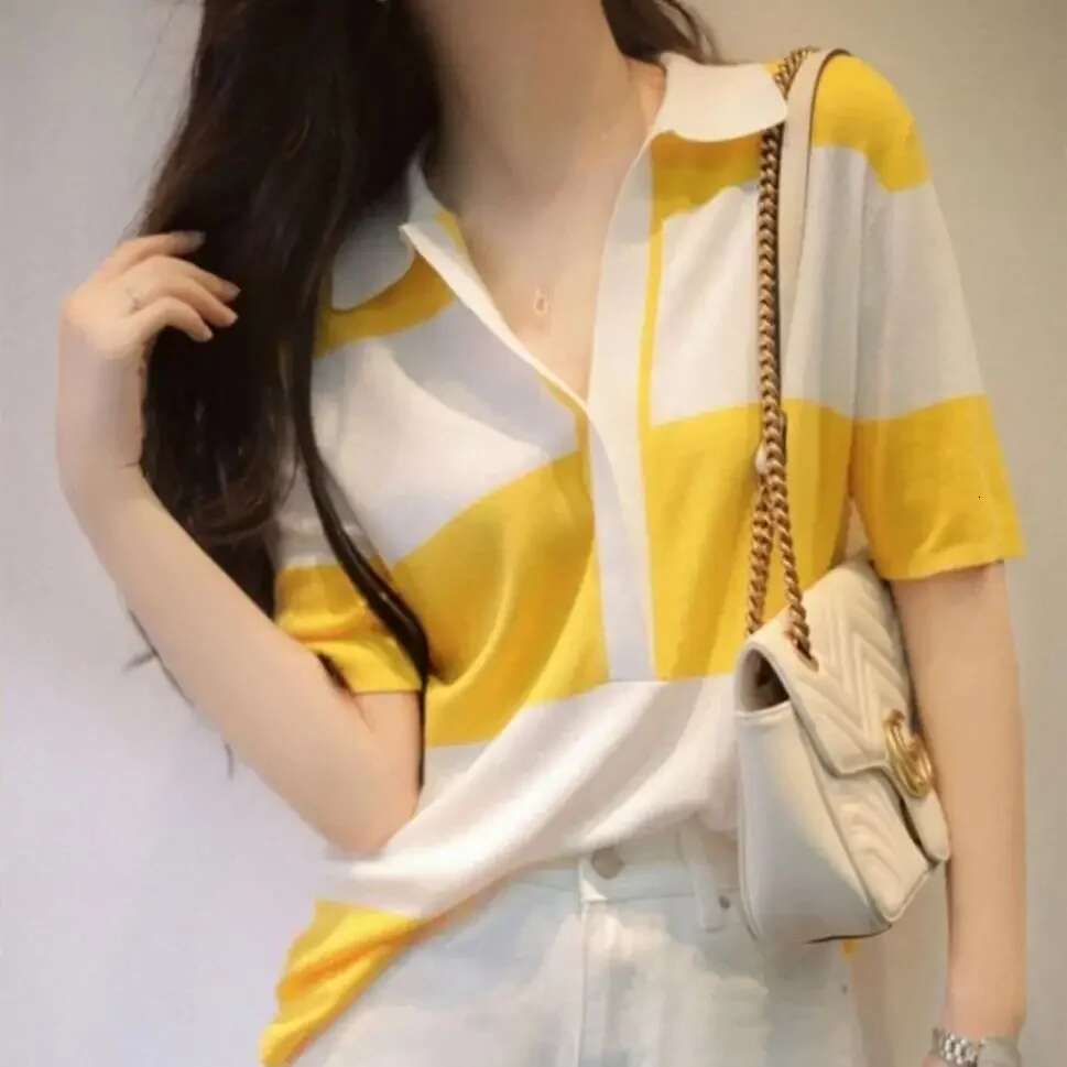 Tops Woman Striped Baggy New in Knitwears Short Sleeve T Shirt for Women Korean Reviews Clothes Emo Y2k Clearance 90s Vintage