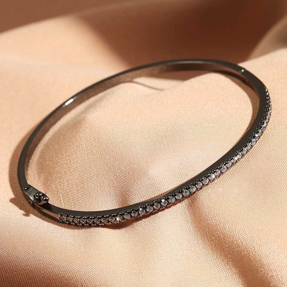 TrendMen Trendy Round Zirconia Tennis Bangles For Men Women Fashion Gold Color Crystal Wristlet Jewelry Gifts Party Z250616