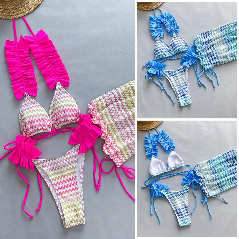 3 Pieces Bikini Women Swimsuit Female Swimwear Sexy Beachwear Swimming Suit Bathing Suit Bikini Set Skirt Beachwear Biquini 250614
