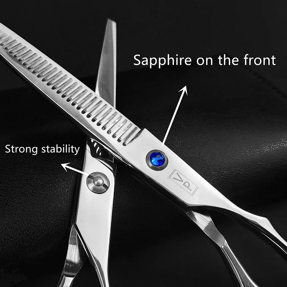 Professional Hairdressing Haircut Scissors 6 Inch 440C Barber Shop Hairdressers Cutting Thinning Tools High Quality Salon Set 250611