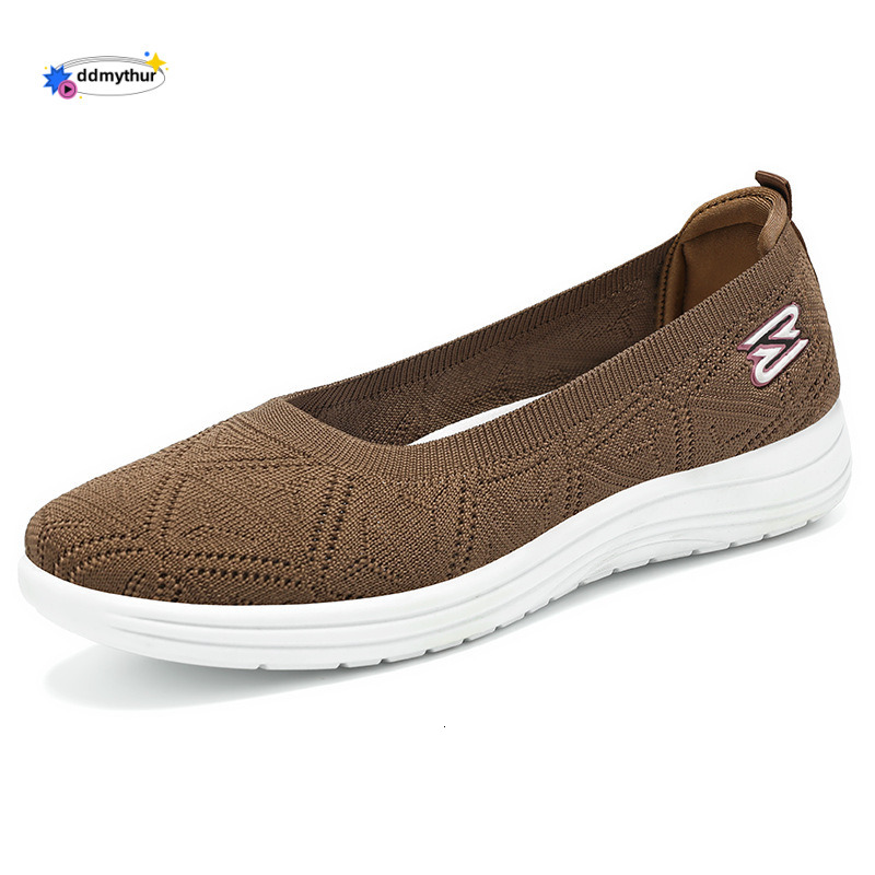 Versatile Casual Summer Slip-On Old Beijing Cloth Women's Shallow Breathable Mesh Shoes ddmythur