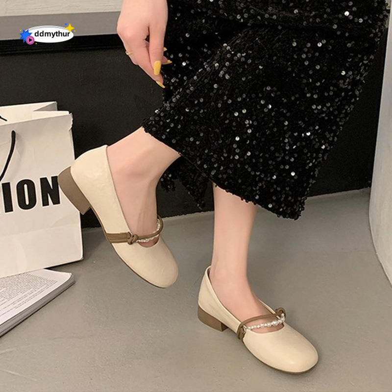 French Low Heel Mary Jane Skirts 2025 New Soft Sole Versatile Gentle Evening Style Single Shoes for Women ddmythur