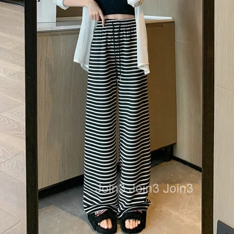 Baggy Female Trousers Elastic Waist Loose Womens Pants Korean Fashion Xxl High Quality One Size Slacks Trends 2025 Clothing G