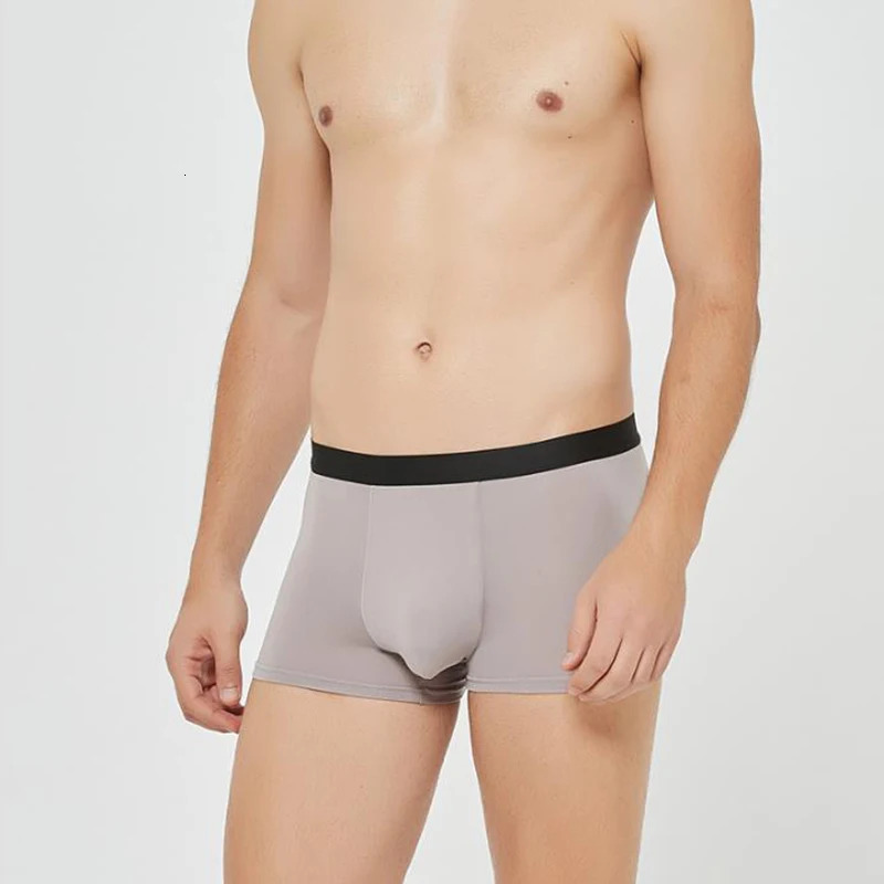 4Pcs Men Boxer Ventil Mens Panties Underwears Breathable Sexy Male Boxer Solid Underpants Comfortable Underwear Mens Boxers 250614