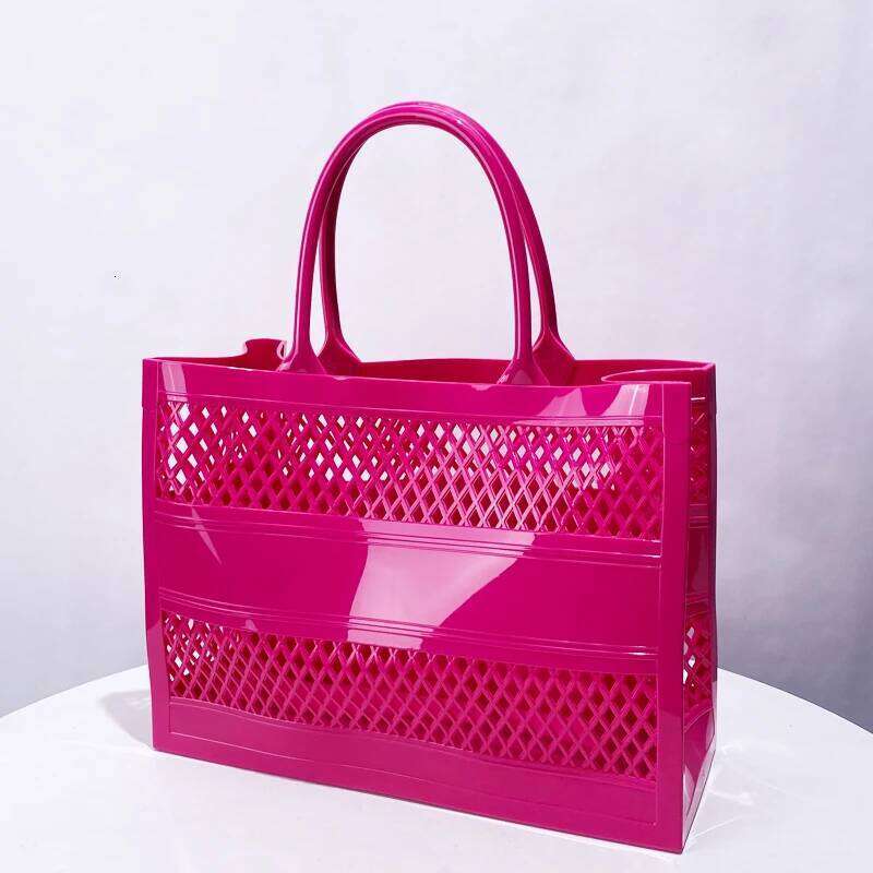 Women's Bags Designer Fashion Jelly Buns Tote Bags For Women Designer Handbag And Purse New In PVC Hollow Out Top Handle Underarm Shoulder
