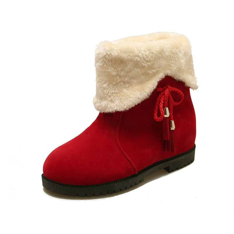 new Free shipping designer Boots for woman cotton shoes keep warm Fashion Boots platform black red white snow boots