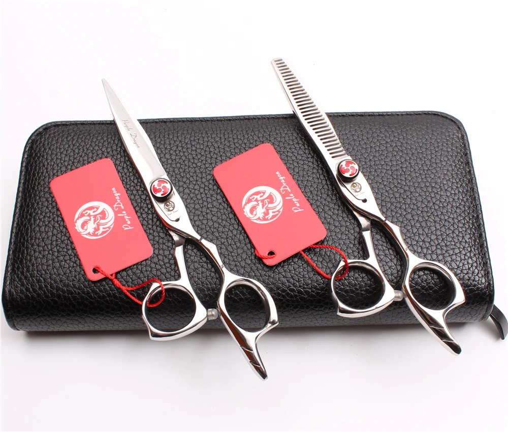 Hair Scissors Professional 6 Purple Dragon JP 440C Haircut Hairdressing Scissors Cutting / Thinning Scissors Styling Tool Z9017 250611
