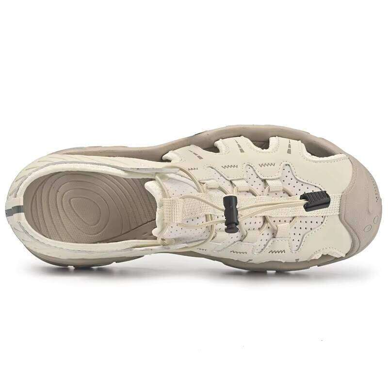 High Quality Outdoor With Protected Toe Trekking Sports Men Leather Material Camping Hiking Sandals