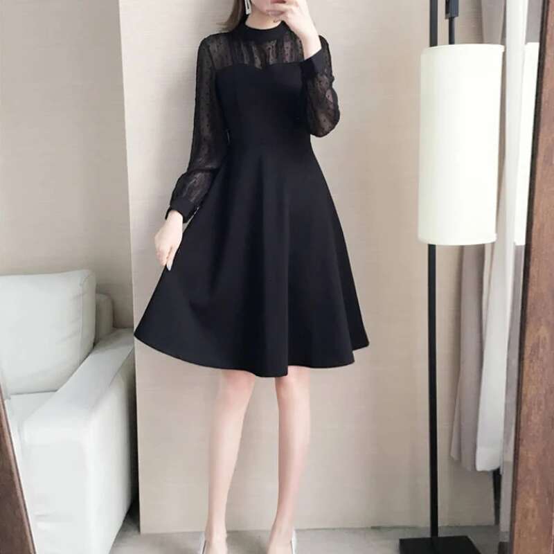 Womens Dress Mesh Lace Evening Clothing Ruffle Female Dresses 2024 Mid Party Prom Fashion Offer Elegant Classy Cheap Casual Hot