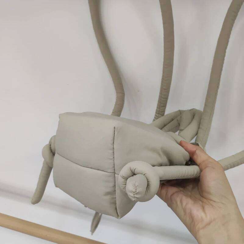 Women's Bags Designer Korean Casual Small Puffer Backpacks For Women Designer Handbag And Purse New In Polyester Top Handle Cloth Shoulder