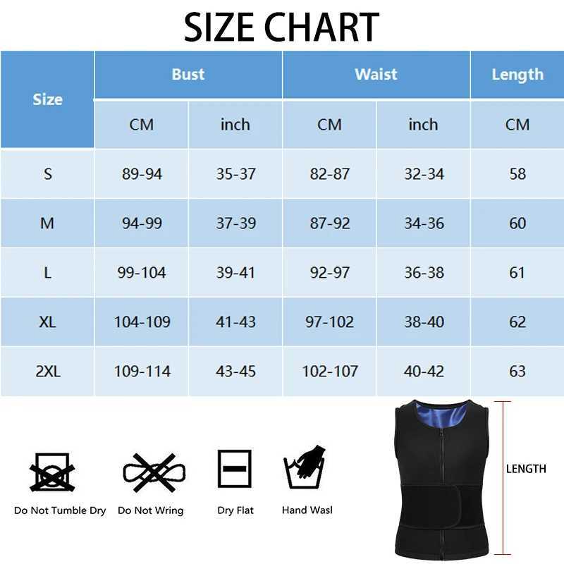 Men Body Shaper Sauna Sweat Vest Workout Tank Top Abdomen Reducer Waist Trainer Belly Slimming Shapewear with Zipper Weight Loss W250616