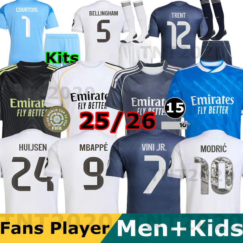 2025 2026 soccer jerseys 24 25 26 Real 4Th Madridfootball shirt CAMAVINGA HUIJSEN Mbappe MODRIC VALVERDE camiseta men kids uniforms VINI JR BELLINGHAM ARDA GULER