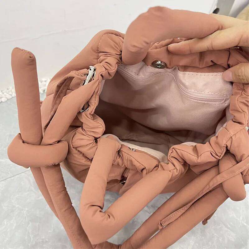 Women's Bags Designer Korean Casual Cloth Puffer Backpacks For Women Designer Handbags And Purses 2023 New In Polyester Large Capacity Shoulder