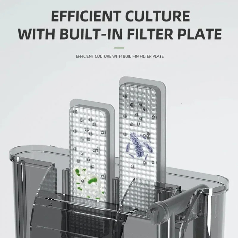 110V 220V Wall-mounted Filter Three-in-one External Fish Tank Circulation Pump Small and Medium Aquarium Waterfall Oxygenation 250613