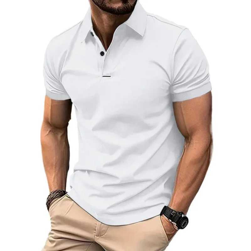 New Mens Short Sleeve Polo Shirts Golf T Shirts Man Summer Moisture Wicking Athletic Casual Shirts Breathable Lightweight Tops W250616