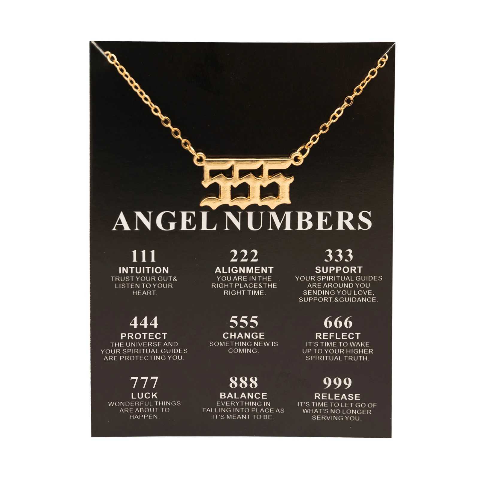 Fashion Jewelry 111 222 333 444 555 666 777 888 999 Angel Number Necklace W250616