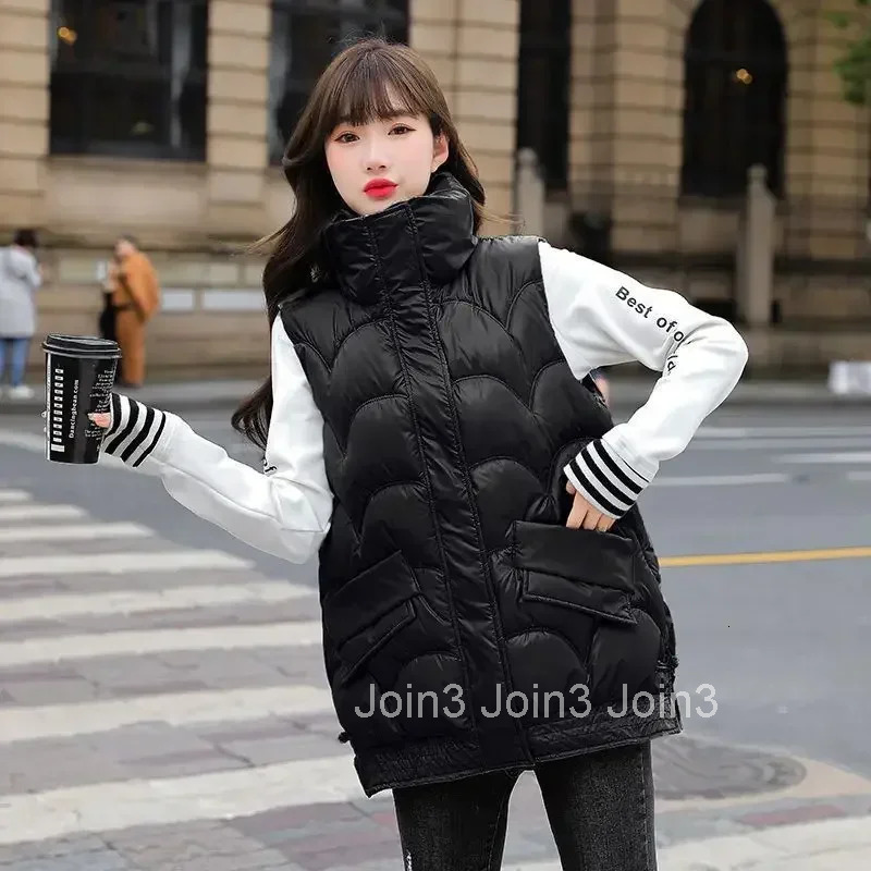 Womens Vests Quilted Warm Classic Cheap Cold Elegant Coats on Sale Lady Padded Cotton Giletes Demi-season New Outerwear Working