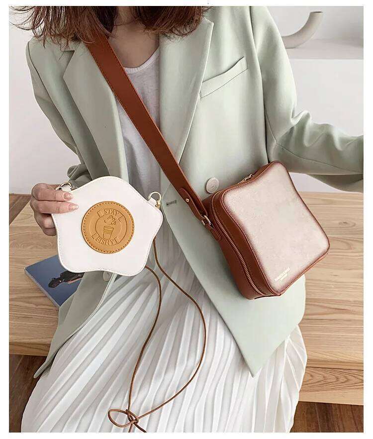 Fun Toast Design Crossbody Pu Leather Fashion Women Purses And Handbags Girl's Shoulder Female Clutch Bag New